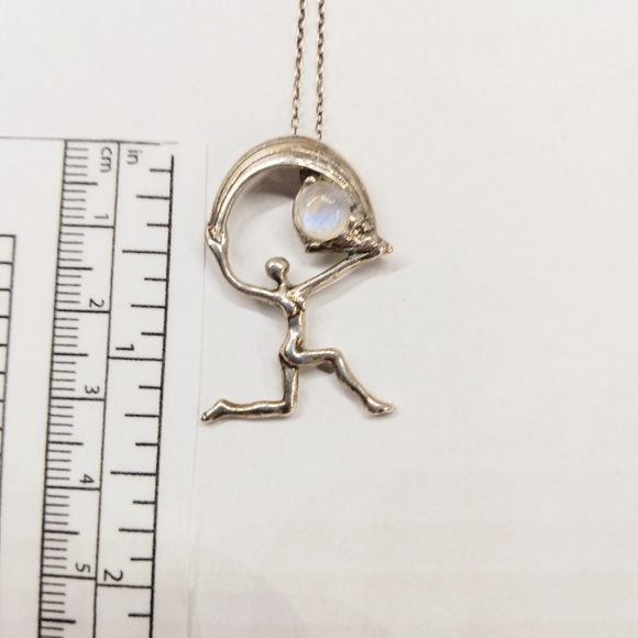 Moonstone Dancer Sterling Silver Necklace - Picture 5 of 5